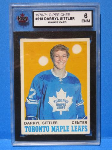 1970 71 O Pee Chee ROOKIE Card 218 DARRYL SITTLER Toronto Maple