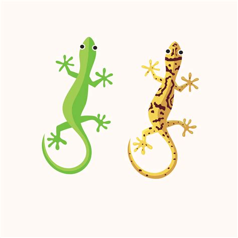 Gecko Or Lizard Vector Illustration 4276157 Vector Art At Vecteezy