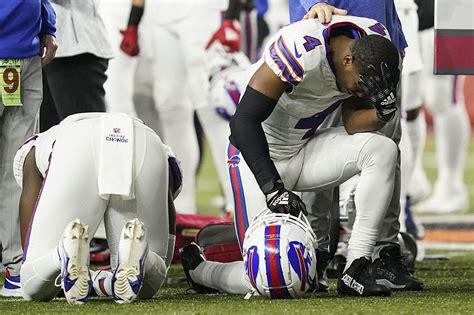 In Pictures Damar Hamlin S Hit And The Emotional Tears And Prayers For