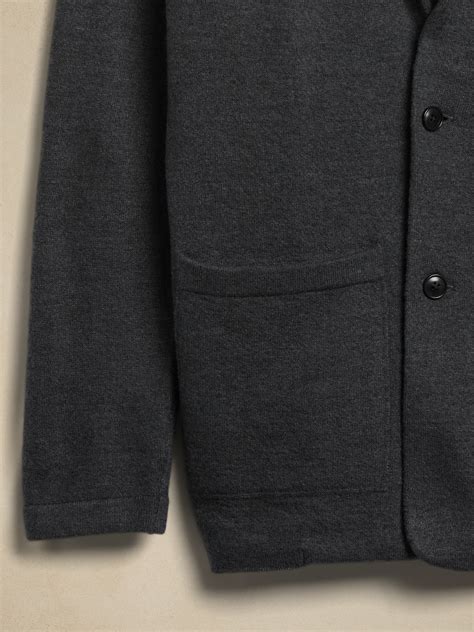 Milano Wool Blend Sweater Blazer Banana Republic