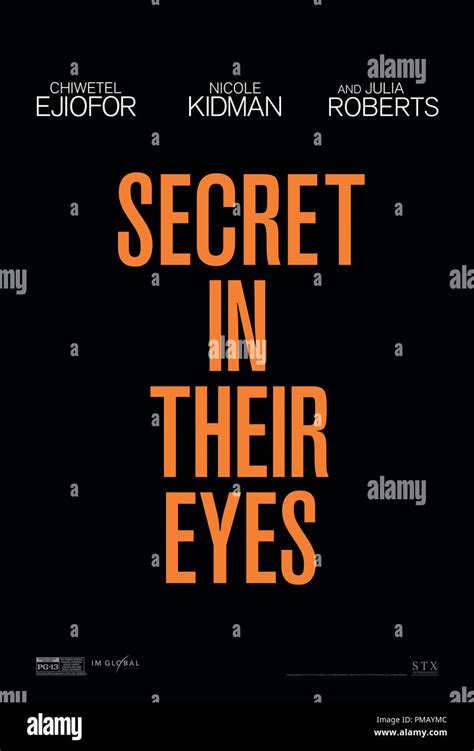 SECRET IN THEIR EYES. Poster Stock Photo - Alamy