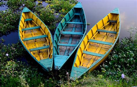 Colourful Row Boats Stock Image Image Of Rowboat Lake 52675637