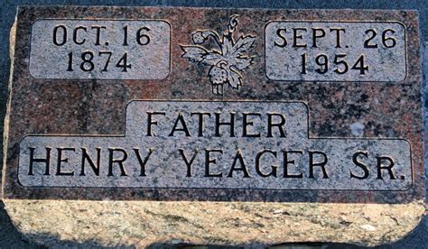 Henry Yeager 1874 1954 Find A Grave Memorial