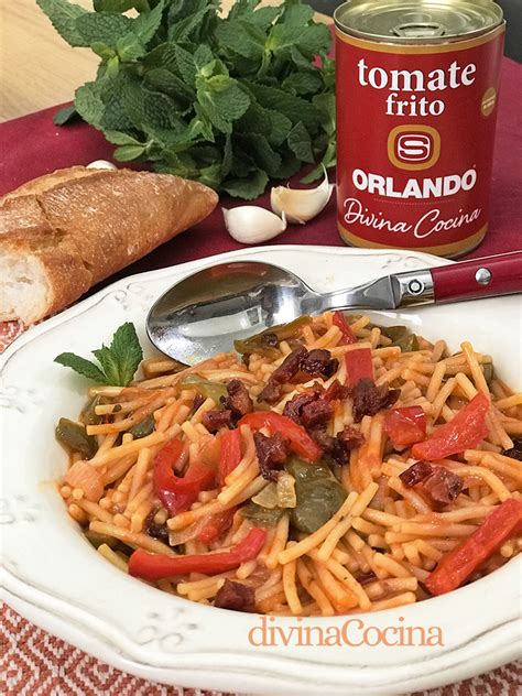 Fideos Con Tomate En Cazuela Receta De Divina Cocina