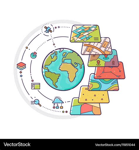 Gis Concept Data Layers For Infographic Royalty Free Vector