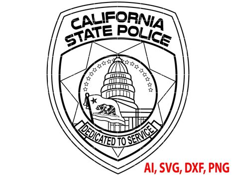 California State Police Badge, Logo, Seal, Custom, Ai, Vector, SVG, DXF, PNG, Digital - Etsy