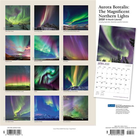 Aurora Borealis The Magnificent Northern Lights 2020 Square Wall