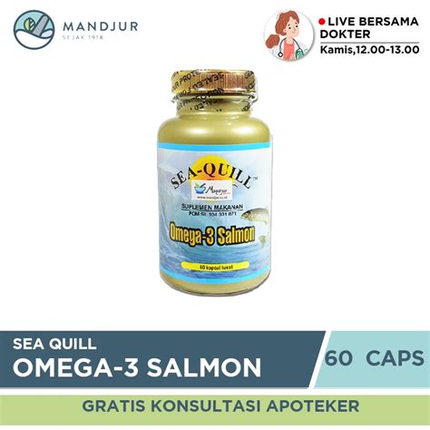 Jual Sea Quill Omega Salmon Isi Softgels Shopee Indonesia