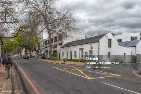 Historic Buildings In Dorp Street In Stellenbosch Stock Photo