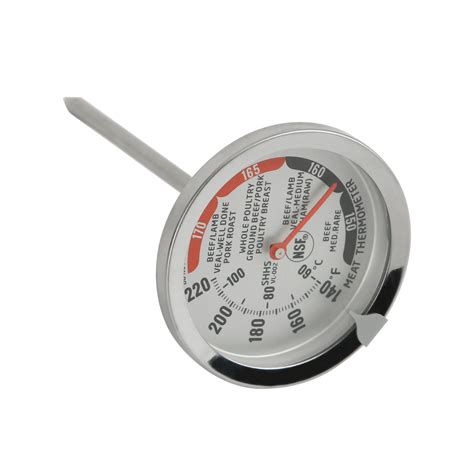 Mainstays Stainless Steel Meat Thermometer Oven Thermometer With Dial Thermometer