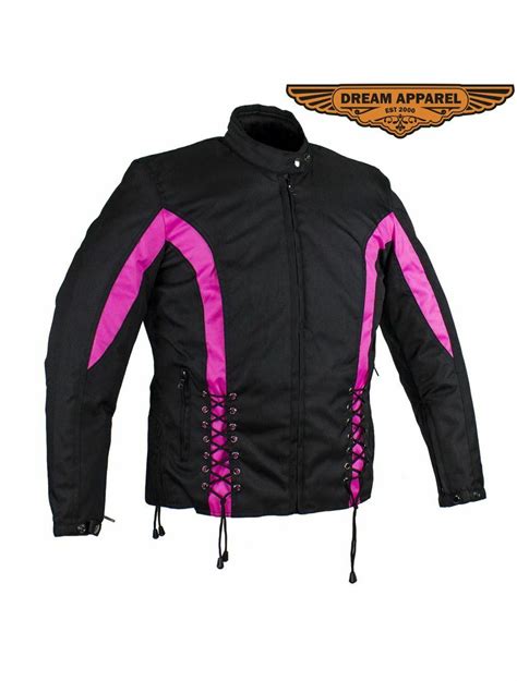 Textile Racing Jacket Black/Pink Motorcycle Jacket Biker Apparel ...