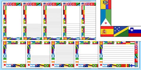 World Flag Page Borders (teacher made) - Twinkl