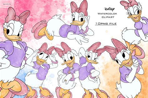 Daisy Duck Clipart Daisy Duck Png Daisy Duck Minnie Mouse Etsy