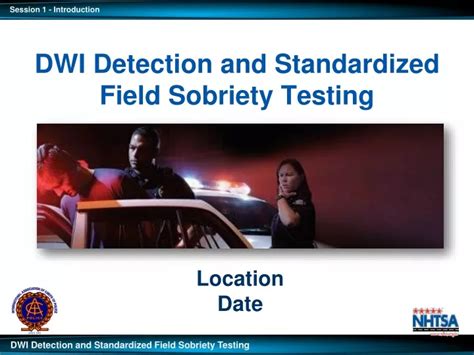 Ppt Dwi Detection And Standardized Field Sobriety Testing Powerpoint