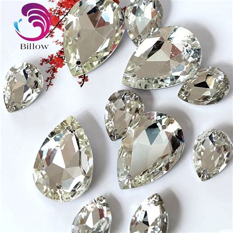 Aliexpress Buy Teardrop Glass Crystal Ab Sew On Rhinestone High