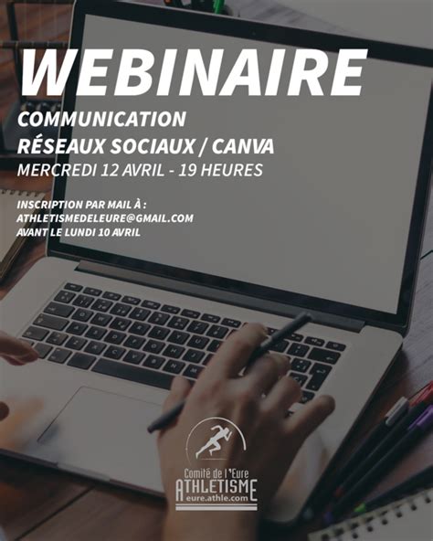 Webinaire Eure Athl Communication R Seaux Sociaux Et Canva