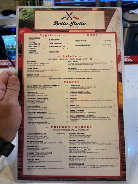 Bella Italia Bistro Menu In Northlake Tx Order Delivery And Reviews