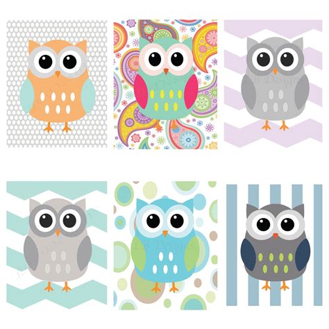 Owl Nursery Woodland Nursery Owl Prints Owl Decor Nursery Decor