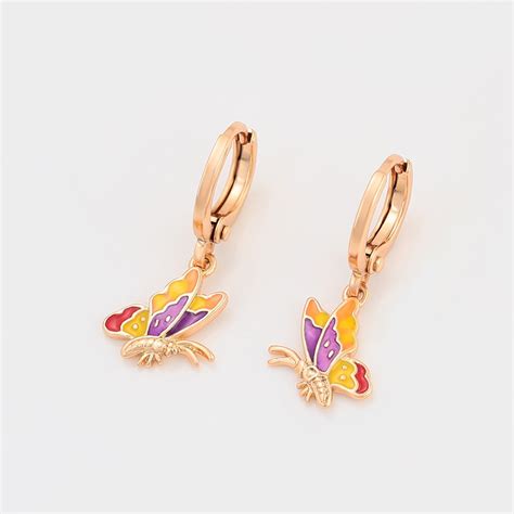 Aretes Mariposa Multicolor Joyas Kapile Importadora