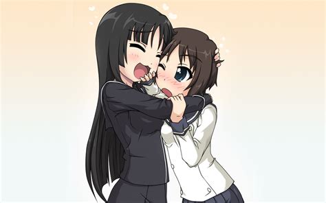 2 Anime Girls Hugging