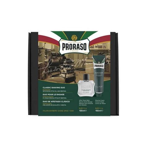 Proraso Duo Pack Shaving Gift Set Green Classic Shaving Cream Ml