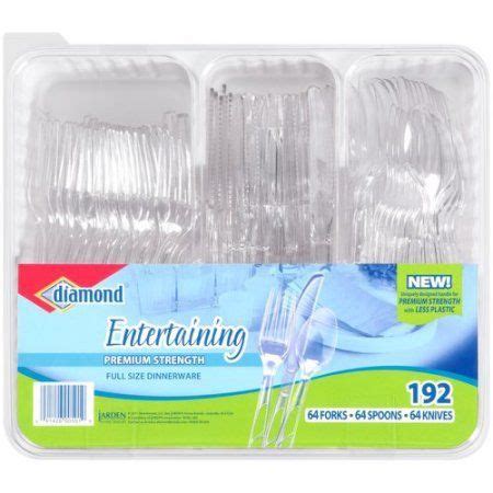 Diamond Clear Assorted Cutlery Count Walmart Entertaining