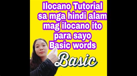 Basic Ilocano Tutorial Tv Dhuran Youtube