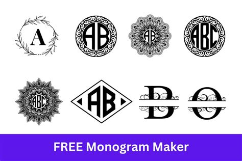 Monograms Letters Initials Split Free Online Maker