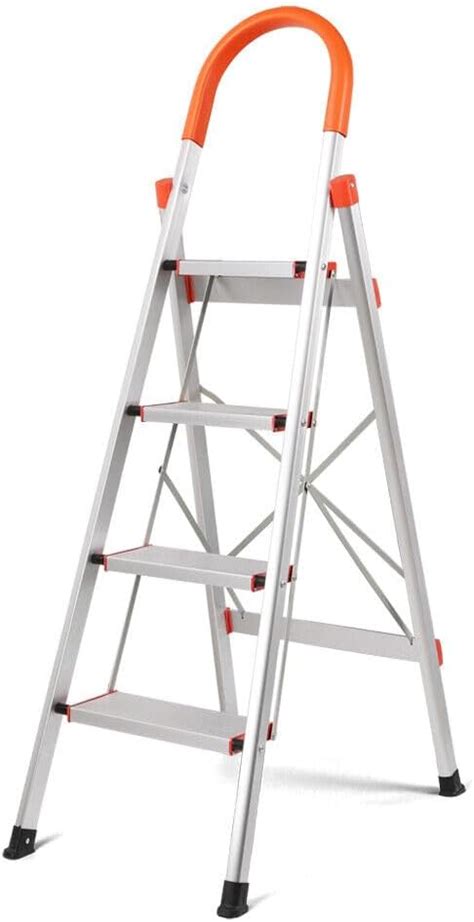 HORUSDY 4 Step Ladder Folding Aluminium Portable Multipurpose Household