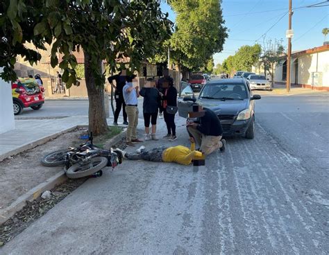 Accidente En El Centro De Lerdo Deja Un Motociclista Lesionado