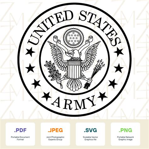 United States Army Seal Logo Svg Digital File Laser Or Cricut Png