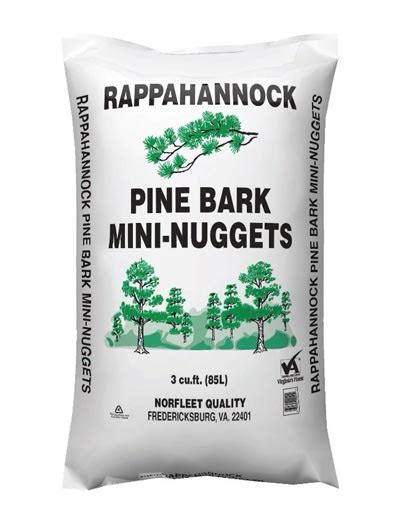 Rappahannock Pine Bark Mini Nuggets Mulch 3 Cft