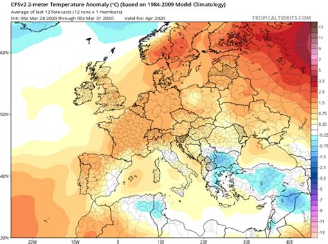 Pogoda długoterminowa na kwiecień 2020 Temperatura nieznacznie powyżej