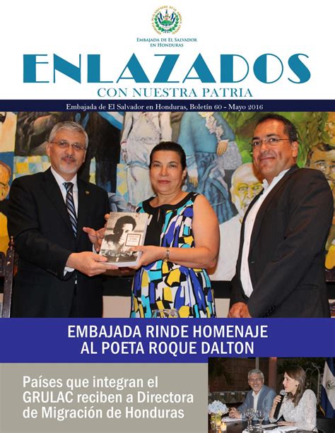 BoletÍn No60 Embasalmayo 2016 By Embajada De El Salvador En Honduras