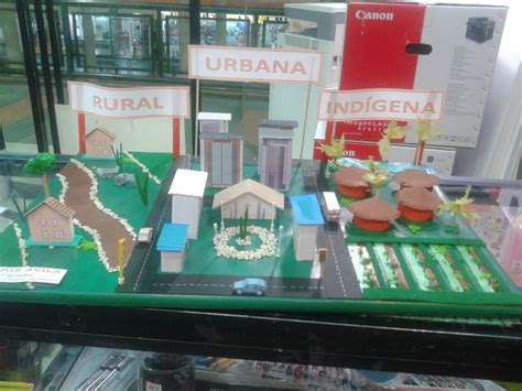 Rural Urbana E Ind Gena Maquetas Escolares Maquetas Dibujos