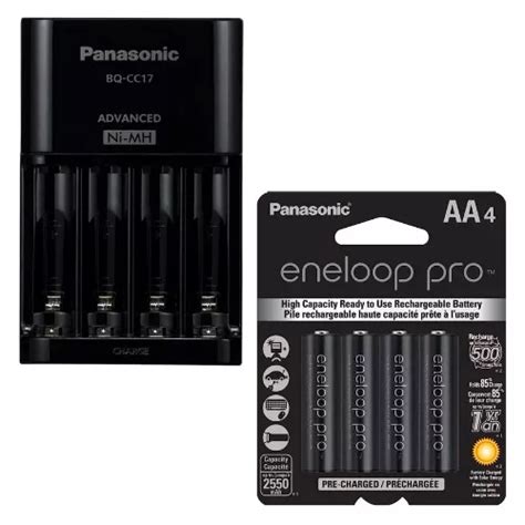 Pilas Recargables Panasonic Eneloop Pro Aa X4 Con Cargador