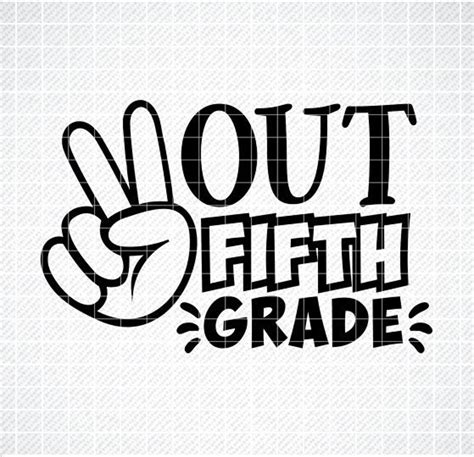 Peace Out Fifth Grade Svg Kids Graduation Shirt Svg Last Day Of