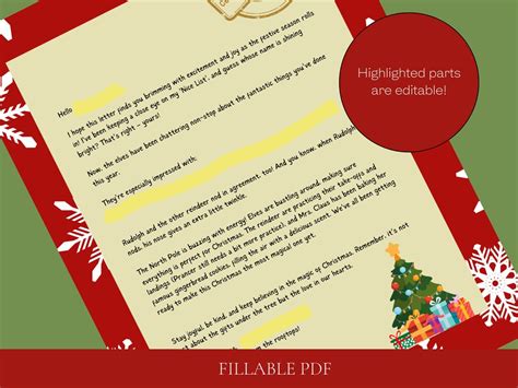 Editable Letter From Santa Santa Letters Letter To Santa Letter From Santa Christmas Wish List