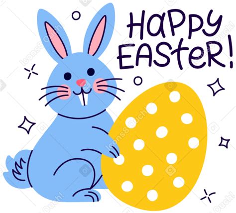 Schriftzug „frohe Ostern Mit Osterhase Und Sternentext Png Svg