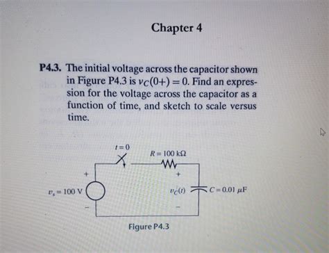 Solved Chapter P The Initial Voltage Across The Chegg