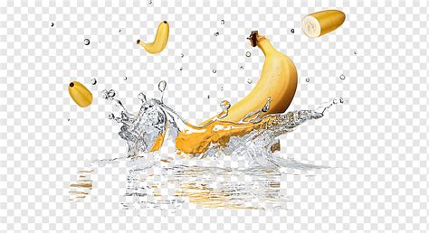 Banana Flavored Milk Water Splash Banana Water Floating Food Fruit