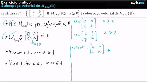 Verificar Se é Subespaço Vetorial Álgebra Linear Youtube