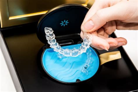 Invisalign Aligners In A Storage Carry Case Invisible Braces Clear