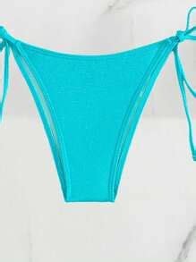 Shein Swim Sxy Ba Ador Bikini Push Up Ribete En Abanico Moda De Mujer