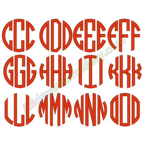 Free Circle Monogram Font Svg File