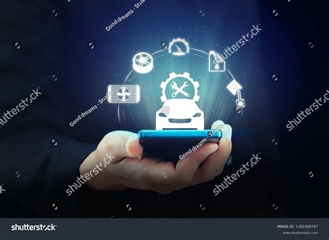 Intelligent Car App On Smartphone Concept Stock Photo 2381988767 ...