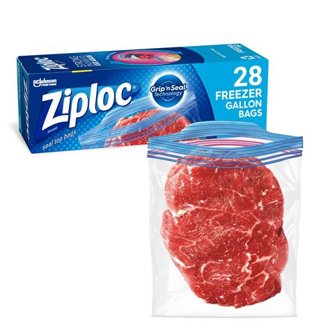 Ziploc Freezer Bags With New Grip N Seal Technology Gallon 28 Count Mx Hogar Y