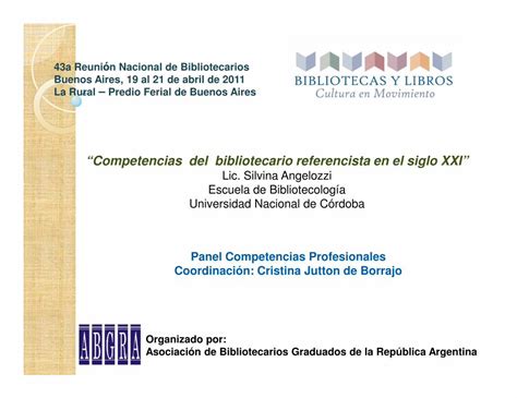 Pdf Competencias Del Bibliotecario Referencista En El Siglo Abgra