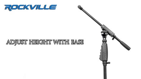 Rockville RVMIC3 Tripod Microphone Stand With Quick Release Hand Clutch