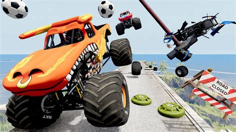 Insane Obstacle Course High Speed Jumps And Crashes 42 BeamNG Drive